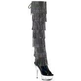 Pleaser Delight 3017Hg Rsf Black Holo Platform Shoes